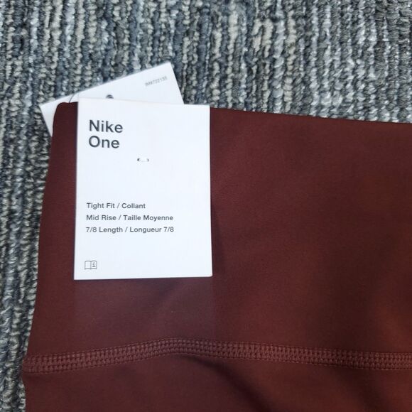NWT Nike One Dri-Fit 7/8 Logo Legging, Bronze Eclipse, Redstone, Plus Size 2X - Picture 10 of 15